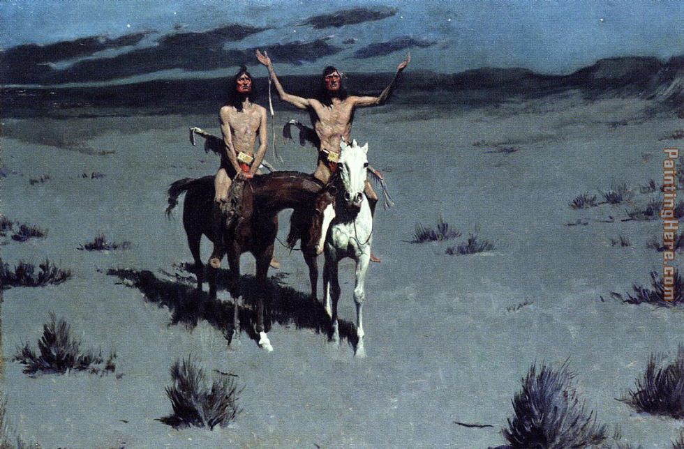 Pretty Mother of the Night painting - Frederic Remington Pretty Mother of the Night art painting